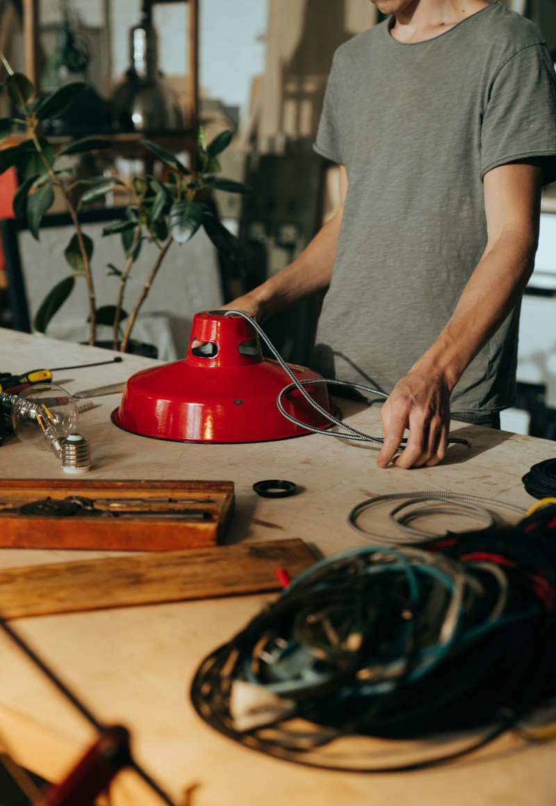 handyman working drill